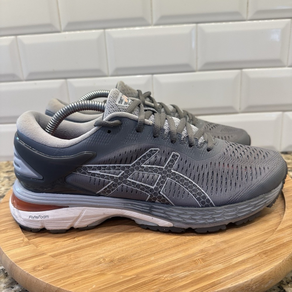 Asics Gel-Kayano 25 Running Shoes Womens 9.5 Iron Clad Gray 1012A026 Flytefoam